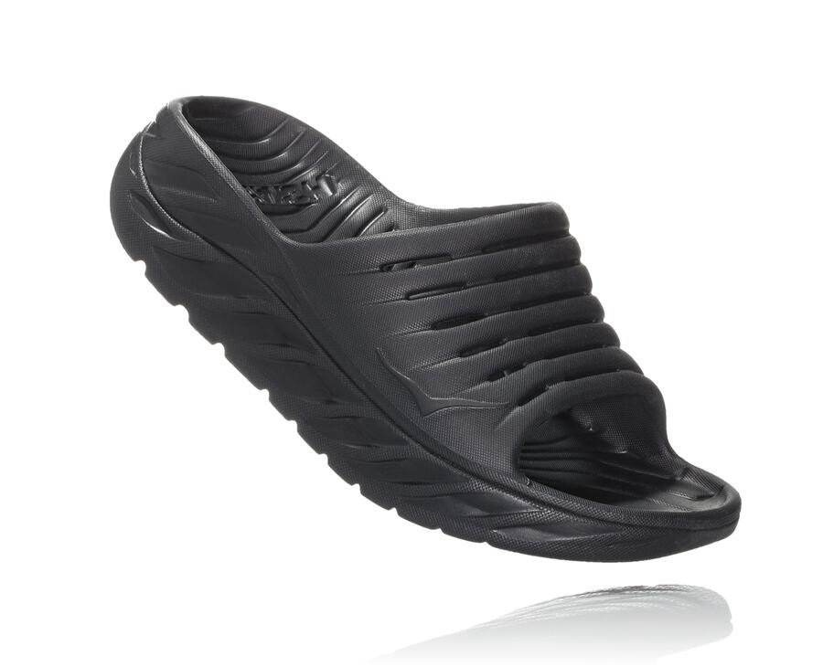 Chanclas Hoka One One Hombre - Ora Recovery - Negras - JUF168504